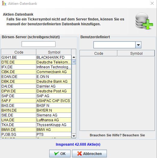 Screenshot: JStock - kostenlose Börsensoftware