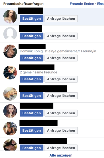 Freundschaftsanfragen = MLM Netzwerk Facebook?