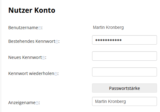 Festlegung des Nickname Anzeigename für Chat festlegen