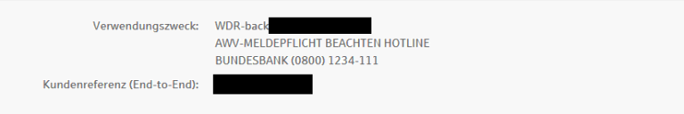 Meldepflicht Beachten Hotline Bundesbank (0800) 1234-111